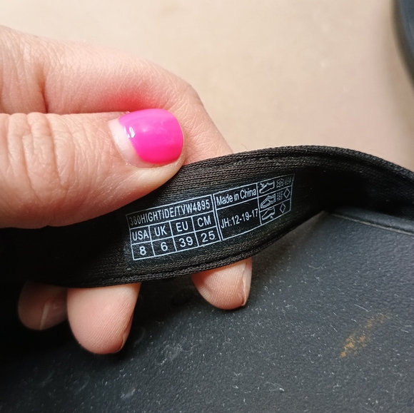 Vionic 380 High Tide Sandals Sz US 8 Black Arch Support Flip Flop Wedge - Picture 6 of 6